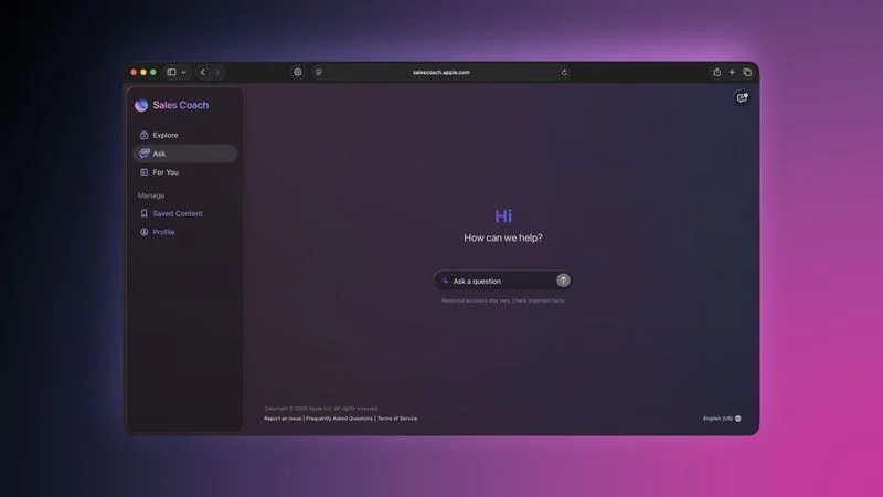 Apple Sales Coach: Sales training app launches soon