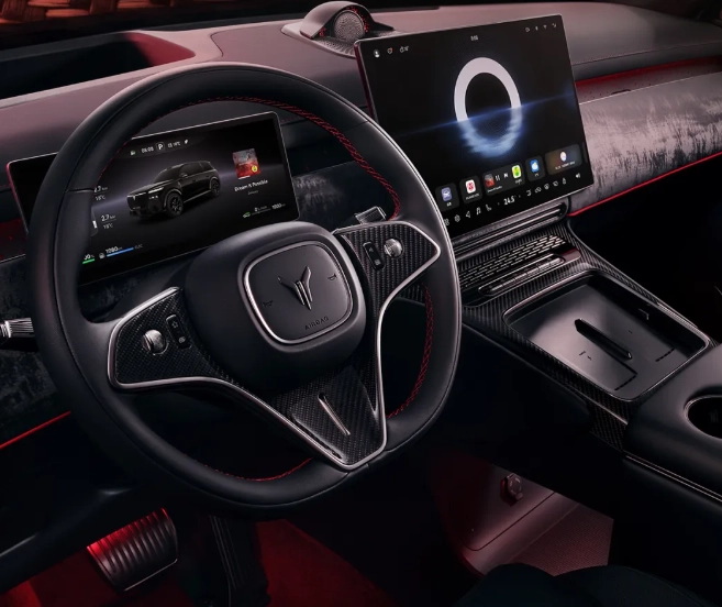 Voyah Taishan Black Warrior Interior Features Carbon Fibre, Smart Glass